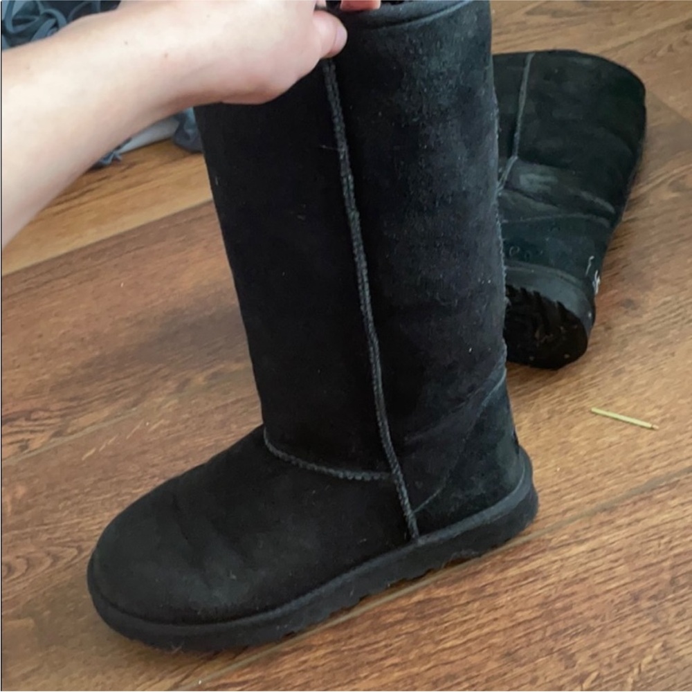 UGG Women's Classic Tall Black Winter Boots - Picture 13 of 15